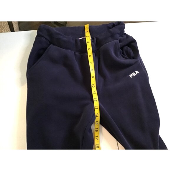 FILA- WOMENS NAVY ELASTIC WAIST TAPPER LEG SWEATPANTS SIZE SMALL - Picture 4 of 7